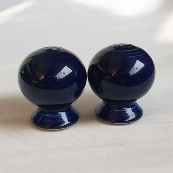 Fiestaware Other - Vintage Fiesta Dark Cobalt Blue Salt & Pepper
Shakers Fiestaware Large Round
